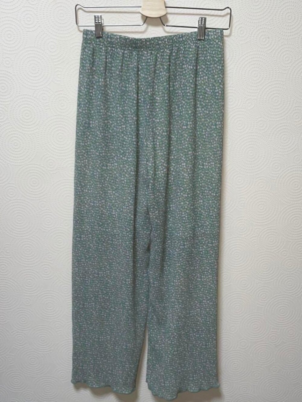 Dagila Floral Print Green Wide-leg Pants Green